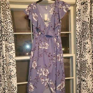 Purple Floral Maxi Dress